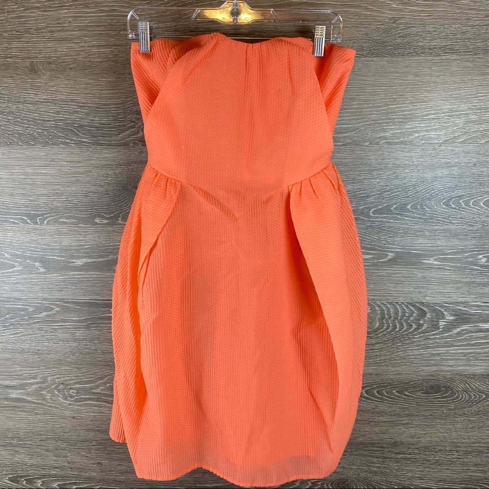 Carven Textured Pleated Strapless Dress NWOT